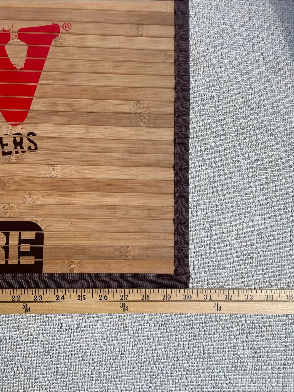 RAW Bamboo Doormat with Red Logo - RAW Smoked Here